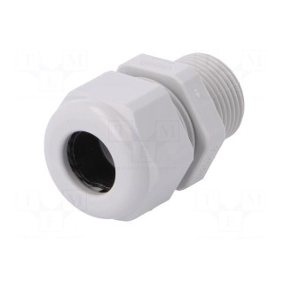 Cable gland | with long thread | M20 | 1,5 | IP68 | Mat: polyamide | grey