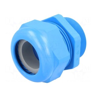 Cable gland | with long thread | M50 | 1.5 | IP68 | polyamide | blue