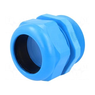 Cable gland | with long thread | M63 | 1,5 | IP68 | Mat: polyamide | blue