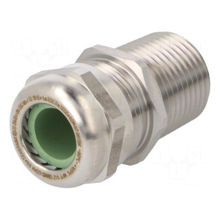 Cable gland | with long thread | NPT1/2" | IP68 | stainless steel