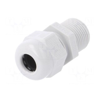 Cable gland | with long thread | PG11 | IP68 | polyamide | light grey