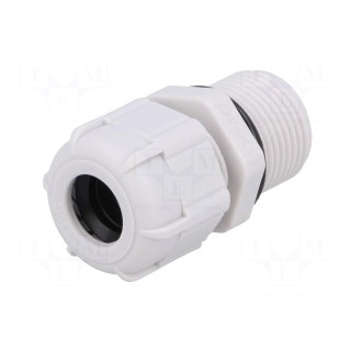 Cable gland | with long thread | PG11 | IP68 | polyamide | grey