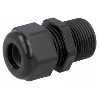 Cable gland | with long thread | PG13,5 | IP68 | Mat: polyamide | black
