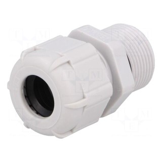 Cable gland | with long thread | PG16 | IP68 | polyamide | grey