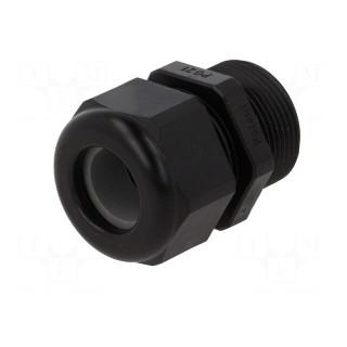 Cable gland | with long thread | PG21 | IP68 | Mat: polyamide | black