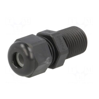 Cable gland | with long thread | PG7 | IP68 | polyamide | black | HSK-K