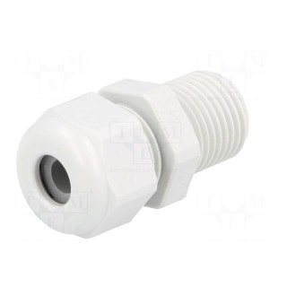 Cable gland | with long thread | PG9 | IP68 | Mat: polyamide | UL94V-0