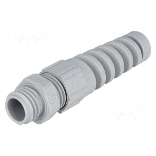 Cable gland | with strain relief | M12 | 1.5 | IP68 | polyamide | grey