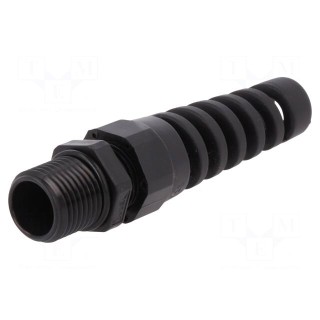 Cable gland | with strain relief | M16 | 1.5 | IP68 | polyamide | black