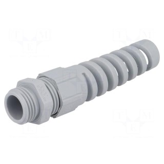 Cable gland | with strain relief | M16 | 1.5 | IP68 | polyamide | grey