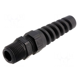 Cable gland | with strain relief | NPT3/8" | IP68 | polyamide | black