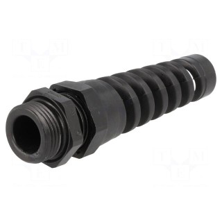Cable gland | with strain relief | PG11 | IP68 | Mat: polyamide | black