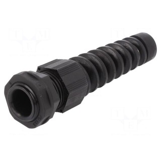 Cable gland | with strain relief | PG13,5 | IP66,IP68 | black | Pcs: 10