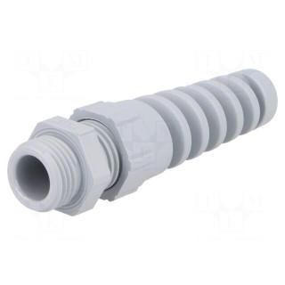 Cable gland | with strain relief | PG9 | IP68 | polyamide | dark grey