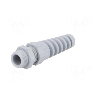 Cable gland | with strain relief | PG9 | IP68 | polyamide | dark grey