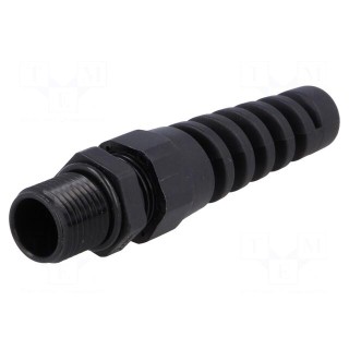 Cable gland | with strain relief | PG9 | IP68 | polyamide | black