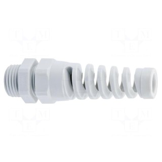 Cable gland | with strain relief | PG16 | IP68 | polyamide | grey