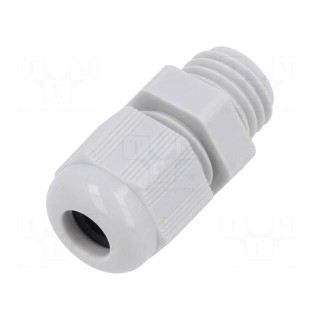 Cable gland | without nut | M12 | 1.5 | IP68 | polyamide | light grey