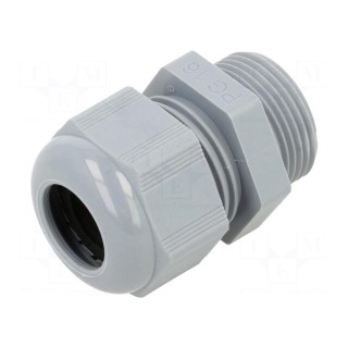 Cable gland | without nut | PG16 | IP68 | polyamide | grey | Entrelec
