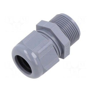 Cable gland | without nut,with long thread | M25 | 1.5 | IP68 | grey