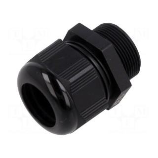 Cable gland | without nut,with long thread | M32 | 1.5 | IP68 | black