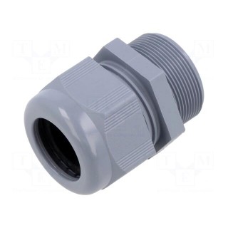 Cable gland | without nut,with long thread | M40 | 1.5 | IP68 | grey