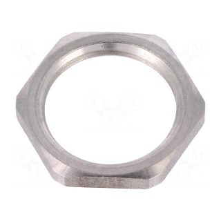 Nut | M20 | stainless steel | Thk: 3mm | Spanner: 24mm | Thread: metric