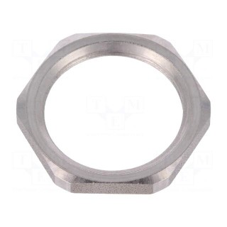 Nut | M25 | stainless steel | Thk: 4mm | Spanner: 27mm | Thread: metric