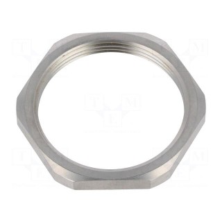 Nut | M40 | stainless steel | 46mm | Thread: metric | Pitch: 1,5
