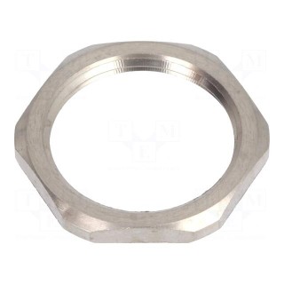 Nut | PG16 | stainless steel | 27mm | Thread: PG | GM-INOX