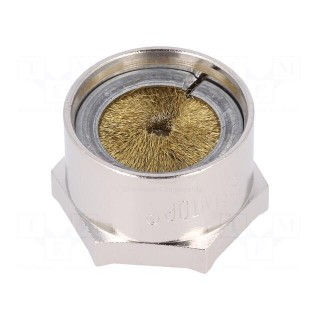 Nut | with earthing | M12 | brass | nickel | 24mm | -70÷200°C | Pitch: 1,5