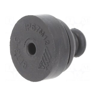 Grommet | elastomer thermoplastic TPE | black | 12.2mm | IP67