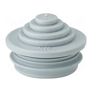 Grommet | elastomer thermoplastic TPE | grey | -25÷35°C | 5÷16mm