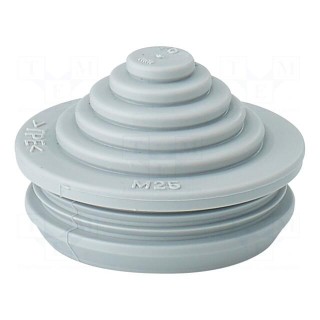 Grommet | elastomer thermoplastic TPE | grey | -25÷35°C | 5÷21mm
