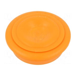 Grommet | elastomer thermoplastic TPE | orange | Øcable: 0÷22mm