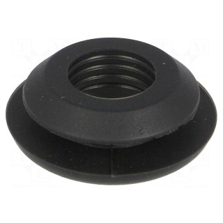 Grommet | Ømount.hole: 10.5mm | Øhole: 7.8mm | silicone | black