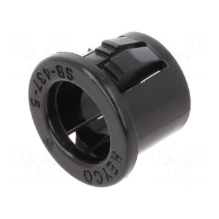Grommet | Ømount.hole: 11.1mm | Øhole: 7.92mm | polyamide | black