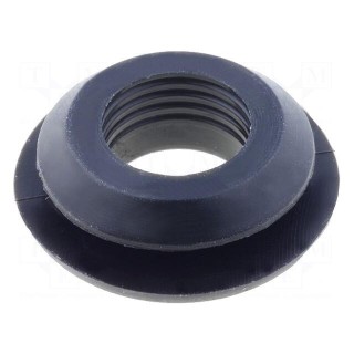 Grommet | Ømount.hole: 11.5mm | Øhole: 8.8mm | silicone | black