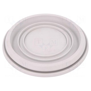 Grommet | Ømount.hole: 120mm | elastomer thermoplastic TPE | grey