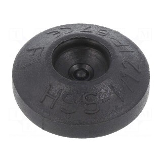 Grommet | Ømount.hole: 12mm | elastomer thermoplastic TPE | black