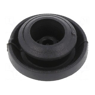 Grommet | Ømount.hole: 12mm | elastomer thermoplastic TPE | black