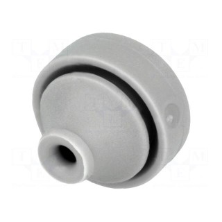 Grommet | Ømount.hole: 13mm | TPE (thermoplastic elastomer) | grey
