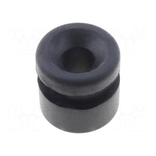 Grommet | Ømount.hole: 14.7mm | Øhole: 7mm | rubber | black