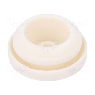 Grommet | Ømount.hole: 16mm | elastomer thermoplastic TPE | white