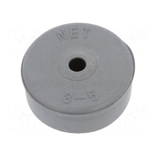 Grommet | Ømount.hole: 16mm | EPDM | grey | Øcable: 3÷5mm | IP65 | VET