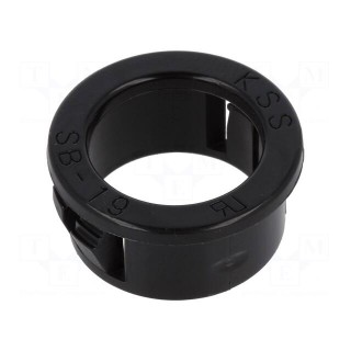 Grommet | Ømount.hole: 19.1mm | Øhole: 14.3mm | black