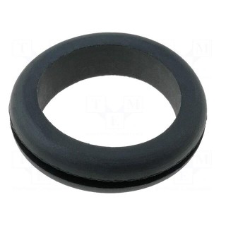 Grommet | Ømount.hole: 19.5mm | Øhole: 18mm | rubber | black