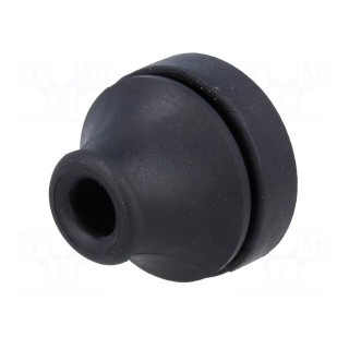 Grommet | Ømount.hole: 19mm | TPE (thermoplastic elastomer) | black