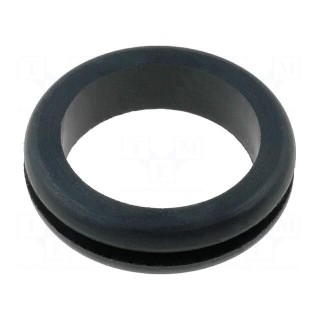 Grommet | Ømount.hole: 19mm | Øhole: 16mm | rubber | black