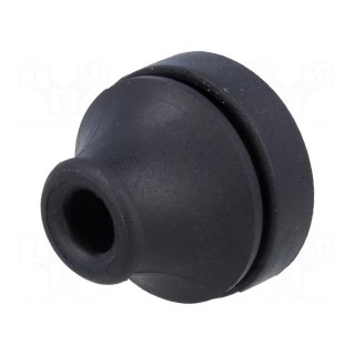 Grommet | Ømount.hole: 19mm | TPE (thermoplastic elastomer) | black